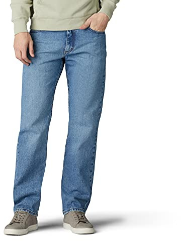 Lee Men's Regular Fit Straight Leg Jean, Vintage Stone, 42W x 30L