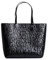 Armani Exchange Damen Schultertasche mit Griffen, Schwarz (Nero Black), 11x40x28 cm (B x H T)