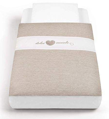 CAM Il mondo del bambino - Art.926/T154 - Kit Tessile für Gitterbettchen Cullami - Ideal ab Geburt - BEIGE-Melange