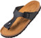 Palado Zehentrenner Damen Kos Matt – gefertigt in Spanien – weiche Veloursleder-Decksohle – mattes Obermaterial für dezente Eleganz Schwarz UK5,5 - EU38