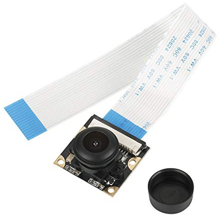Sharainn Kamera Modul, 5 Millionen Pixel Nachtsicht 130 ° Blickwinkel Kameramodul Kartensensor mit 15cm Flachkabel für B 3/2