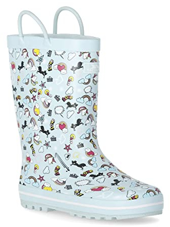 Trespass Starryton - Stivali da pioggia unisex per bambini, Unicorno Menta, 34 EU