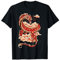 Cadeau de style de tatouage de dragon asiatique - T-Shirt Dragon chinois Art japonais Dragon de Tokyo - Unisex-Adultes - Noir - S - T-Shirt à col rond standard à manches courtes