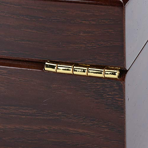 SALALIS Uhrenbox, Glasabdeckung, Armbanduhren, Holzkiste, 12 Gitter, Uhren-Organizer mit kleinen Kissen für Uhren, Manschettenknöpfe, Ohrringe, Armbänder