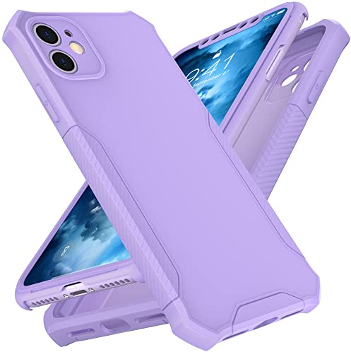 ORETECH Compatibile con Cover iPhone 11, [2 Pezzi Pellicola Protettiva in Vetro Temperato] [Protezione per Ogni Fotocamera] Cover in Silicone Morbida Ultra Sottile Custodia iPhone 11 - Viola