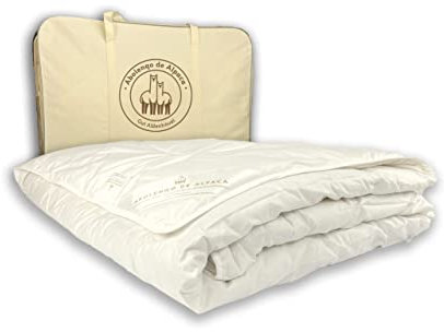 Abolengo de Alpaca Bio Alpaka Bettdecke, Sommerdecke, Füllung 100% Baby Alpaka ca. 635g, (155x220cm) naturbelassen und biologisch