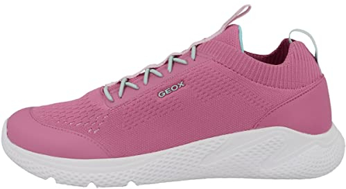 Geox J Sprintye Girl, Scarpe da Ginnastica, Fuchsia/Watersea, 30 EU