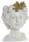 DKD Home Decor blumentopf, Vinyl, Weiß/Gold, Estándar
