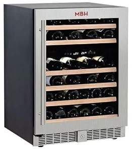 MBH - Cava de vino profesional 48 botellas para hostelería. Vinoteca industrial con 2 zonas de temperatura para bar y restaurante.