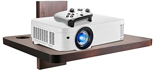 Siondoux Wooden Floating Shelf, 1 Shelf, Entertainment Center for Projector, PS5, DVD Player, Game Console, Cable Box, 20lbs Capacity