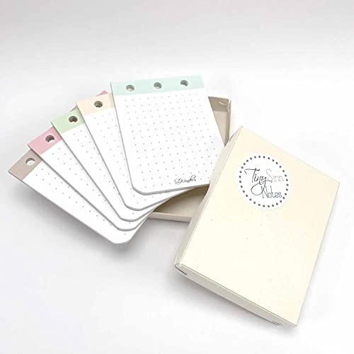 SinnWunder® Mini-Notizblock - 5er-Set für 6-Ring-Planer - in Geschenk-Box - TinySinn Box-Pastell
