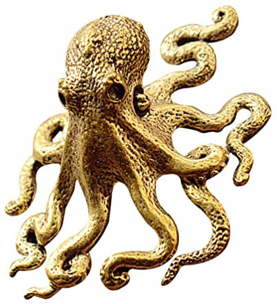 FAVOMOTO Ornamente Feng-Shui-Statue Tintenfischstatue Oktopus Badezimmerdekor Oktopus-Ornament Für Zu Hause Oktopus- Oktopus- Figuren Statuenfiguren Plüschtier Messing Gold Miniatur