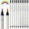 ThEast 10 Rainbow Coloured Pencils, 4 in 1 Colouring Pencils for Kids Adults, Holographic Design Multi Coloured Pencils for Colouring, Pre-sharpened, Pencils for Party Bags