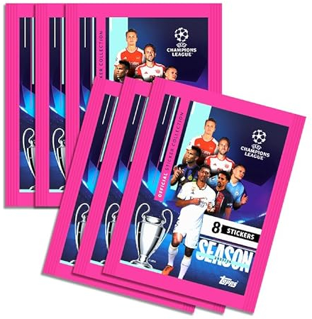 Topps UEFA Champions League Sticker - Multipack (6 Päckchen/48 Aufkleber)