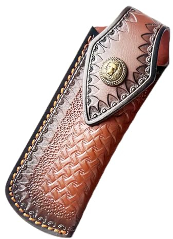 TIMKOSS Klappmesser Taschenmesser Holster, Multifunktionale Taille EDC Lederscheide, Messertasche für Camping, Messer Scheide Outdoor-Tool Jagd Camping Wandern, Wandern