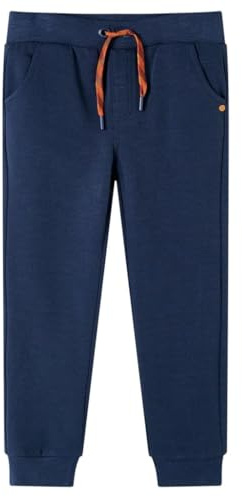 vidaXL Kinder Trainingshose Jogginghose Fitnesshose Sporthose Marineblau Melange 116