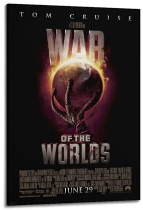 greb Filmposter auf Leinwand, Motiv Krieg der Welten, Raumdekoration, ästhetisches Poster, künstlerisches Poster für Schlafzimmer, Wohnzimmer, Wände, 20 x 30 cm, Rahmenstil