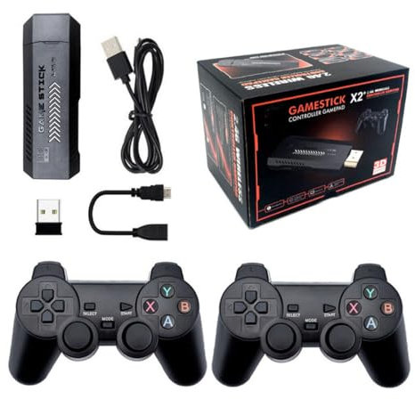 M10 X2PLUS Retro Game Stick 4K, 256G HD 2.4G P3 Controlador inalámbrico integrado 55.000 juegos, mini emuladores portátiles de arcade para videoTV, consola doméstica para niños y adultos