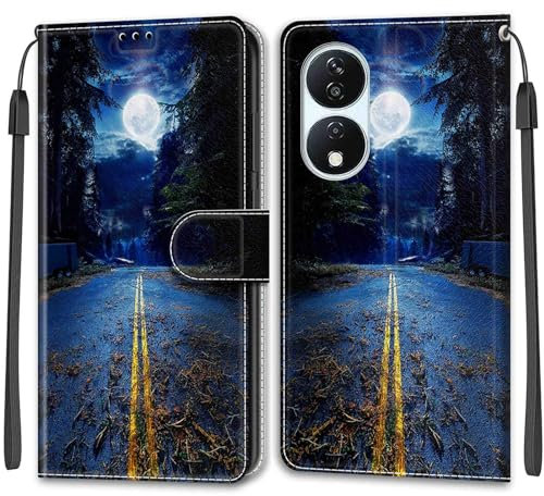 Custodia per Honor X7B 4G / 5G, custodia a portafoglio in pelle PU a libro a libro con supporto compatibile con Honor 90 Smart Phone Case - Albero