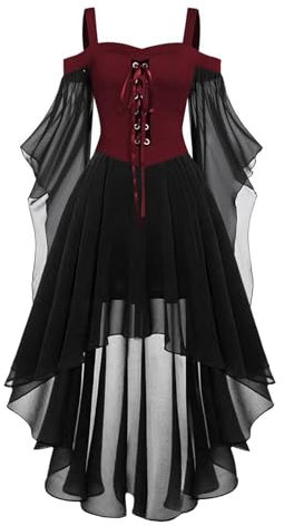 Robe De Soirée Noël Femme Renaissance Longue De Mariée - Déguisement Ado Fille 14 Ans - Costume Halloween Sexy - Robe En Jeans Été