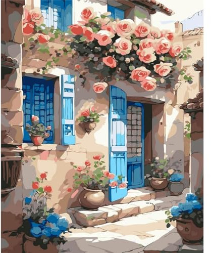 Peinture par Numero Adulte Enfant,DIY Peinture Acrylique pour Adultes débutants Facile sur Toile 40×50cm sans Cadre
