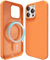oakxco für iPhone 16 Pro Hülle Magsafe Silikon Handyhülle Bunt, Ultra Dünn Slim Case Einfarbig Handy Hülle Mädchen, Magnetisch Induktives Laden Schutzhülle Matt Silikonhülle Glatt Gummi, Neon Orange
