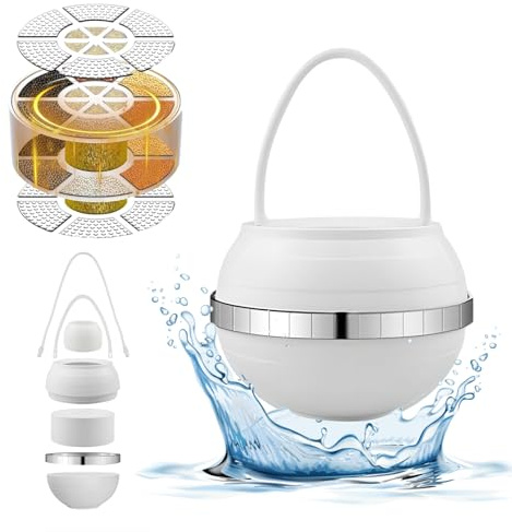 Bath Bomb Filter - Premium Bathtub Water Filter & Faucet Filter, Ideal Shower Filter for Babies, Removes Impurities for Healthier Skin and Hair, 2,500 Gallon Filtration, BPA Free