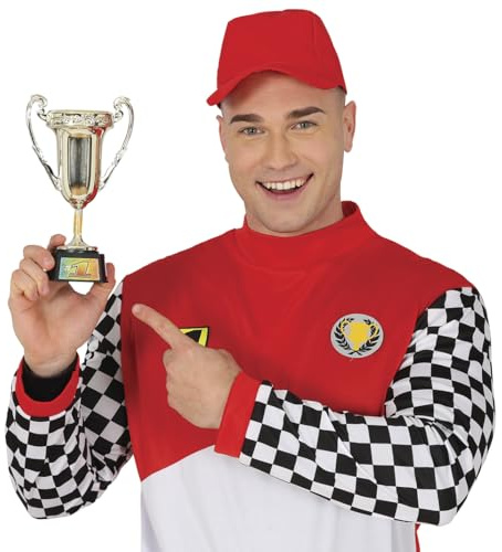 FIESTAS GUIRCA | Nº1 Trophäe Wiederverwendbar (20 cm) - Tischdekoration für Sportpartys und Feiern - Ideal für Wettbewerbe und Events - Schwarz-Gold