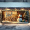 4.0x1.8m Weihnachten Banner Deko, Langes Banner Weihnachtsdeko Garten Garage Aussen Deko Stoff Banner für Outdoor Indoor Weihnachten Neujahr Party Garten Wand Hof Deko (A, 4 * 1.2 M) (C, 2.4 * 2.1 m)