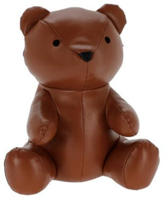 Fabric Animal Door Stop Stopper Home Office Stuffed Filled Heavy Novelty Decoration Doorstop (Bear)