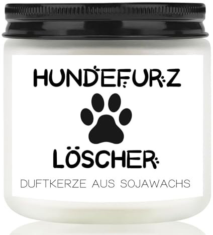 Scentoria Geschenke für Hundebesitzer Frauen, Duftkerze im Glas - Hundefurz Löscher, Lustige Geschenk für Hunde Liebhaber Frau Freundin zum Geburtstag, Geburtstagsgeschenk für Frauen Mann(Lavendel)