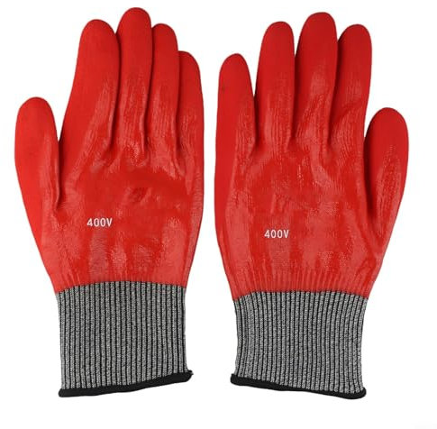 HEIBTENY 400V Insulated Work Gloves With Touch Capability Electric Gloves Men For Wire Installation/Electrical Box Maintenance/Battery Car Charging