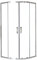 Milano Portland Chrome Reversible Quadrant Shower Enclosure - 700mm x 700mm