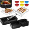 Accessoires pour friteuse à air chaud Ninja Foodi AF500EU 10,4L Air Fryer Tapis en silicone, 16 pièces BPA-free Réutilisable Moule en silicone Ninja af500de Accessoires pour friteuse à air chaud