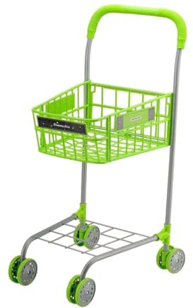 MERIGLARE Children's Mini Grocery Cart Play Toy for Shopping Activities, Green