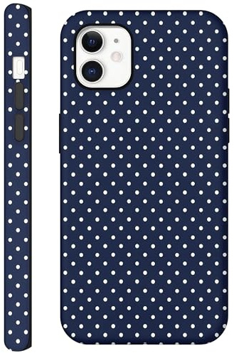 Aleviker Navy Blue Polka Dot Case for iPhone 11