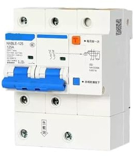 NXBLE-125 63A 80A 100A 125A 1P+N 2P 3P 4P Disjoncteur différentiel à courant résiduel Protection Petit interrupteur à air(4P,80A)