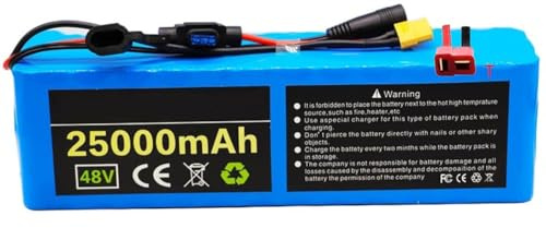 48V 48AH Batterie De Vélo Électrique 13S3P Batterie De Rechange pour Trottinette Électrique Trottinette Pliable pour Électrique À Moteur 1000 W T,48V 48Ah
