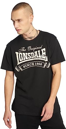 Lonsdale Herren Trägerhemd Martock Langarmshirt, Schwarz, L EU