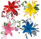 Wandtattoo No.BP20 Lilientraum Set Lilie Ornament Blumen Wandmalerei