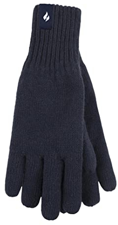 HEAT HOLDERS Herren 1 Paar Heatweavergarn Handschuhe mit Wärmerückhaltungswert 2,3 - Marine L/XL
