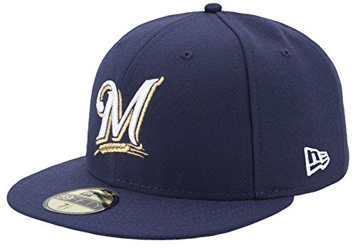 New Era Milwaukee Brewers - 59fifty Basecap - Authentic On Field MLB - Navy - 7 3/4-62cm (XXL)