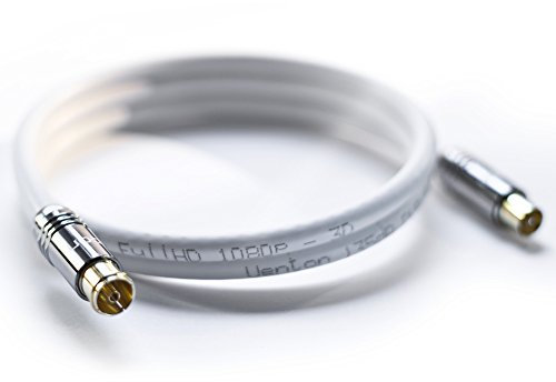 Câble d'antenne HDTV blindé 5 voies max. 140 dB Classe A+ DVB-C Hi-ANCM01 (8 m, 140 dB) Blanc