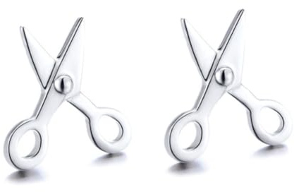 Helen de Lete Lovely Scissors Ohrstecker aus 925er Sterlingsilber, Sterling Silber