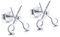 Helen de Lete Lovely Scissors Ohrstecker aus 925er Sterlingsilber, Sterling Silber