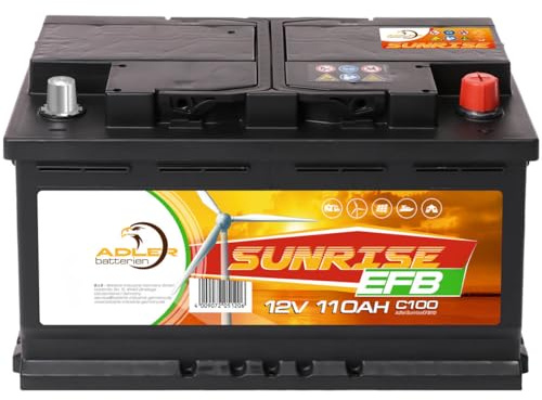 Solarbatterie 110Ah 12V Solar Akku Wohnmobil Boot Wohnwagen Camping Batterie