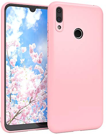 EAZY CASE Handyhülle Silikon mit Kameraschutz kompatibel mit Huawei Y7 / Y7 Prime (2019) in Rosa, Ultra dünn, Slimcover, Silikonhülle, Hülle, Softcase, Backcover