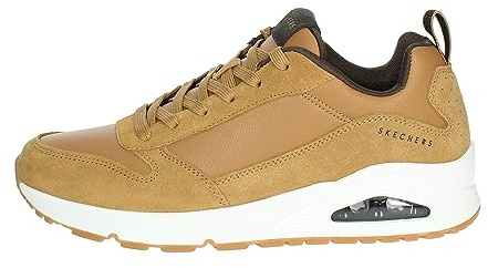 Skechers Herren UNO STACRE Sneakers, Whiskey Leather/Pu/Trim, 41.5 EU