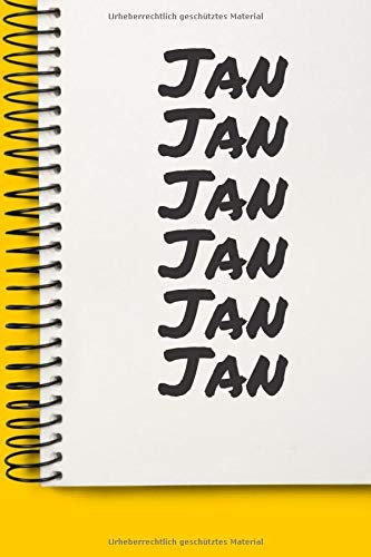 Jan Personalisiertes Notizbuch Tagebuch Geschenke: Notizbuch für Jan Personalisiertes Männer & Mann Kerl Namen Blanko Notizbuch. Liniert leere ... ... Geschenk 120 Seiten liniert, 6x9 Zoll