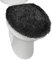 SoHome Spa Step Luxus Plüsch Chenille Shag Maschinenwaschbar Ultra Soft Standard Toilettendeckel Bezug 47 x 49,8 cm schwarz